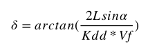 steering angle equation variant